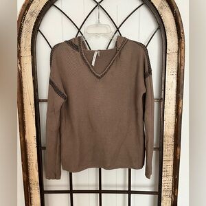 Mur Mur Women’s Hooded Sweater, Size Small, Color Brown Lightweight..